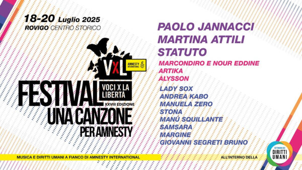  Rovigo, la 28ª edizione di “Voci per la Libertà – Una canzone per Amnesty