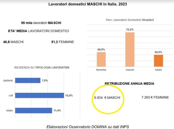 Lavoro domestico, non (più) solo femminile: oltre 95mila domestici maschi in Italia