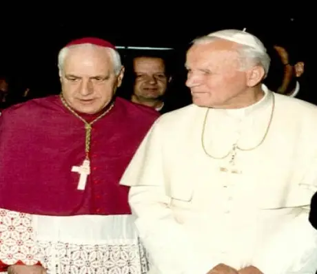 gazza giovanni con Papa Giovanni Paolo II