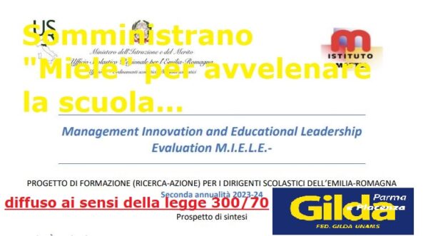 L’Ufficio Scolastico dell’Emilia Romagna diffonde “MIELE”…avariato