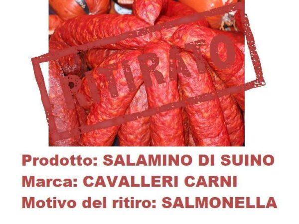 “Presenza di Salmonella”, via dagli scaffali un lotto dei salamini di puro suino