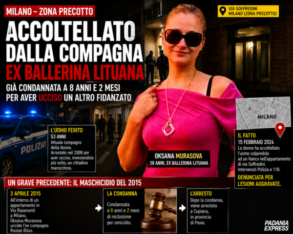 Milano, accoltella il compagno, già condannata per un maschicidio