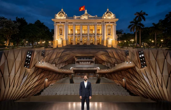 Colorno: il basso Andrea Pellegrini ad Hanoi per la Traviata, successo storico in Vietnam