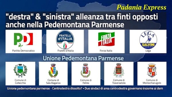 “destra” & “sinistra” alleanza tra finto opposti anche nella Pedemontana Parmense