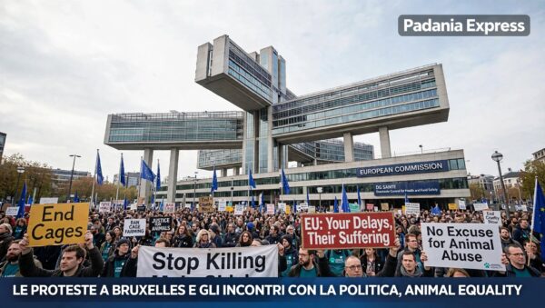 Le proteste a Bruxelles e gli incontri con la politica, Animal Equality: “Von der Leyen deve agire”